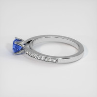1.06 Ct. Blue Sapphire Ring, 10K White Gold 4