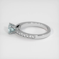 0.63 Ct. Bluish Grey Sapphire Ring, 10K White Gold 4