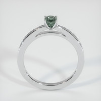0.73 Ct. Green Sapphire Ring, 10K White Gold 3