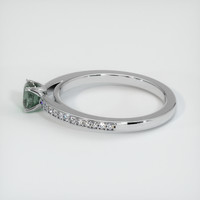 0.73 Ct. Green Sapphire Ring, 10K White Gold 4