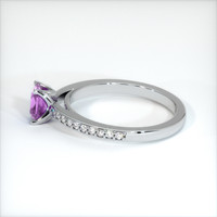 1.03 Ct. Pinkish Purple Sapphire Ring, 10K White Gold 4