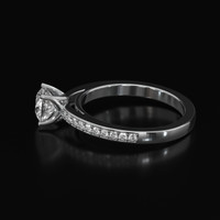 0.90 Ct. White Sapphire Ring, 10K White Gold 4