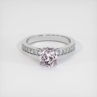 1.06 Ct. Greyish Blue Sapphire Ring, 10K White Gold 1