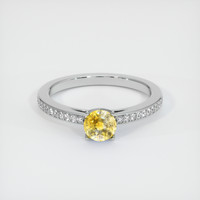 0.90 Ct. Sapphire Ring, 14K White Gold 1