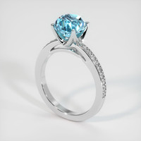 3.38 Ct. Gemstone Ring, 14K White Gold 2