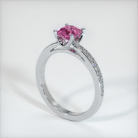0.68 Ct. Sapphire Ring, 14K White Gold 2