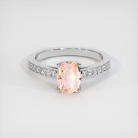 1.05 Ct. Sapphire Ring, 14K White Gold 1