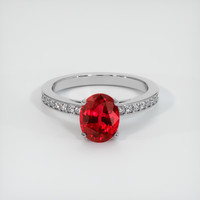 1.97 Ct. Ruby Ring, 14K White Gold 1