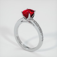 1.97 Ct. Ruby Ring, 14K White Gold 2