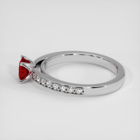 0.53 Ct. Ruby Ring, 14K White Gold 4