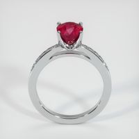 2.09 Ct. Ruby Ring, 14K White Gold 3