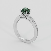 1.27 Ct. Green Sapphire Ring, 14K White Gold 2