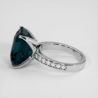 18.27 Ct. Greenish Blue Sapphire Ring, 14K White Gold 4