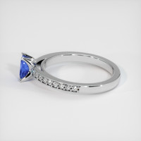 0.44 Ct. Blue Sapphire Ring, 14K White Gold 4