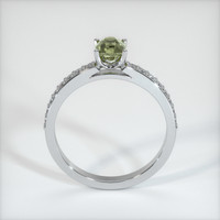 0.53 Ct. Greenish Brown Sapphire Ring, 14K White Gold 3