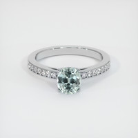 0.89 Ct. Sapphire Ring, 14K White Gold 1
