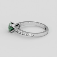 1.01 Ct. Bluish Green Sapphire Ring, 14K White Gold 4