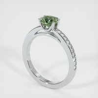 0.89 Ct. Sapphire Ring, 14K White Gold 2