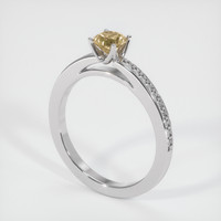 0.76 Ct. Sapphire Ring, 14K White Gold 2