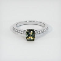 0.97 Ct. Sapphire Ring, 14K White Gold 1