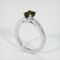 0.97 Ct. Sapphire Ring, 14K White Gold 2