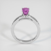 1.30 Ct. Pinkish Purple Sapphire Ring, 14K White Gold 3