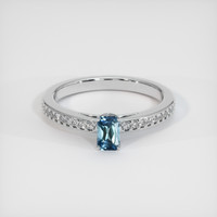 0.53 Ct. Sapphire Ring, 14K White Gold 1