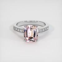 3.41 Ct. Sapphire Ring, 14K White Gold 1