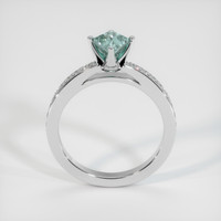 1.44 Ct. Bluish Green Sapphire Ring, 14K White Gold 3