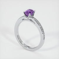 0.87 Ct. Sapphire Ring, 14K White Gold 2
