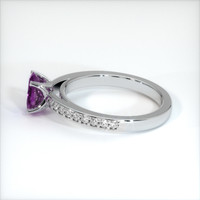 0.78 Ct. Pinkish Purple Sapphire Ring, 14K White Gold 4