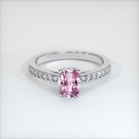 1.07 Ct. Purplish Pink Sapphire Ring, 14K White Gold 1