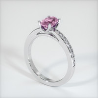 1.07 Ct. Purplish Pink Sapphire Ring, 14K White Gold 2