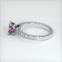 1.07 Ct. Purplish Pink Sapphire Ring, 14K White Gold 4