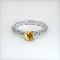 0.74 Ct. Sapphire Ring, 14K White Gold 1