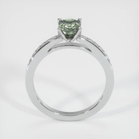 0.80 Ct. Greenish Brown Sapphire Ring, 14K White Gold 3