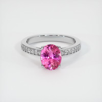 2.09 Ct. Sapphire Ring, 14K White Gold 1