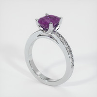 1.84 Ct. Sapphire Ring, 14K White Gold 2