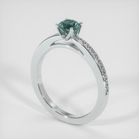 0.65 Ct. Sapphire Ring, 14K White Gold 2