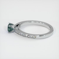 0.64 Ct. Sapphire Ring, 14K White Gold 4