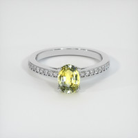 1.21 Ct. Bi Color Sapphire Ring, 14K White Gold 1