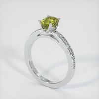 1.21 Ct. Bi Color Sapphire Ring, 14K White Gold 2