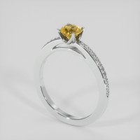 0.94 Ct. Sapphire Ring, 14K White Gold 2