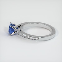 0.88 Ct. Sapphire Ring, 18K White Gold 4