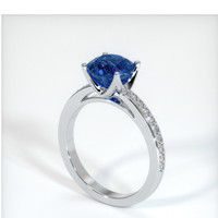 1.84 Ct. Sapphire Ring, 18K White Gold 2