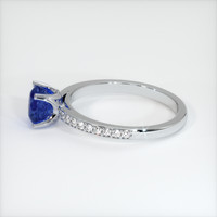 1.04 Ct. Blue Sapphire Ring, 18K White Gold 4