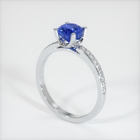 1.08 Ct. Sapphire Ring, 18K White Gold 2