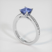 2.06 Ct. Sapphire Ring, 18K White Gold 2