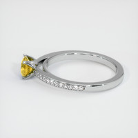 0.90 Ct. Sapphire Ring, 18K White Gold 4
