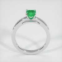 0.68 Ct. Emerald Ring, 18K White Gold 3